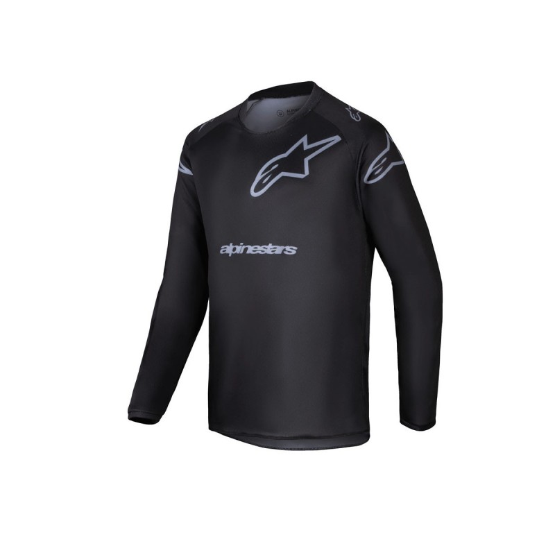 Maillot cross enfant Alpinestars 2025 Racer Graphite Noir Gris Maillot cross enfant Alpinestars 2025 Racer Graphite Noir Gris